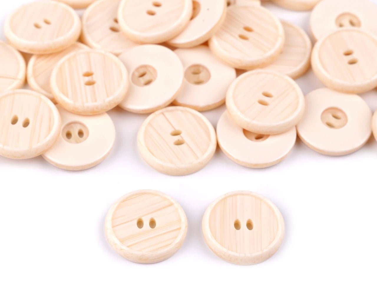 Boutons en plastique 20 mm - beige