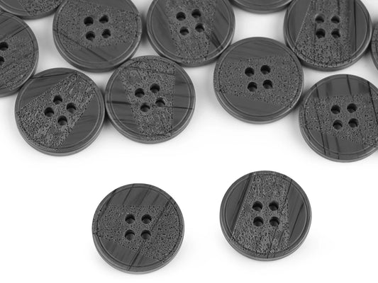Plastic buttons 20 mm - gray