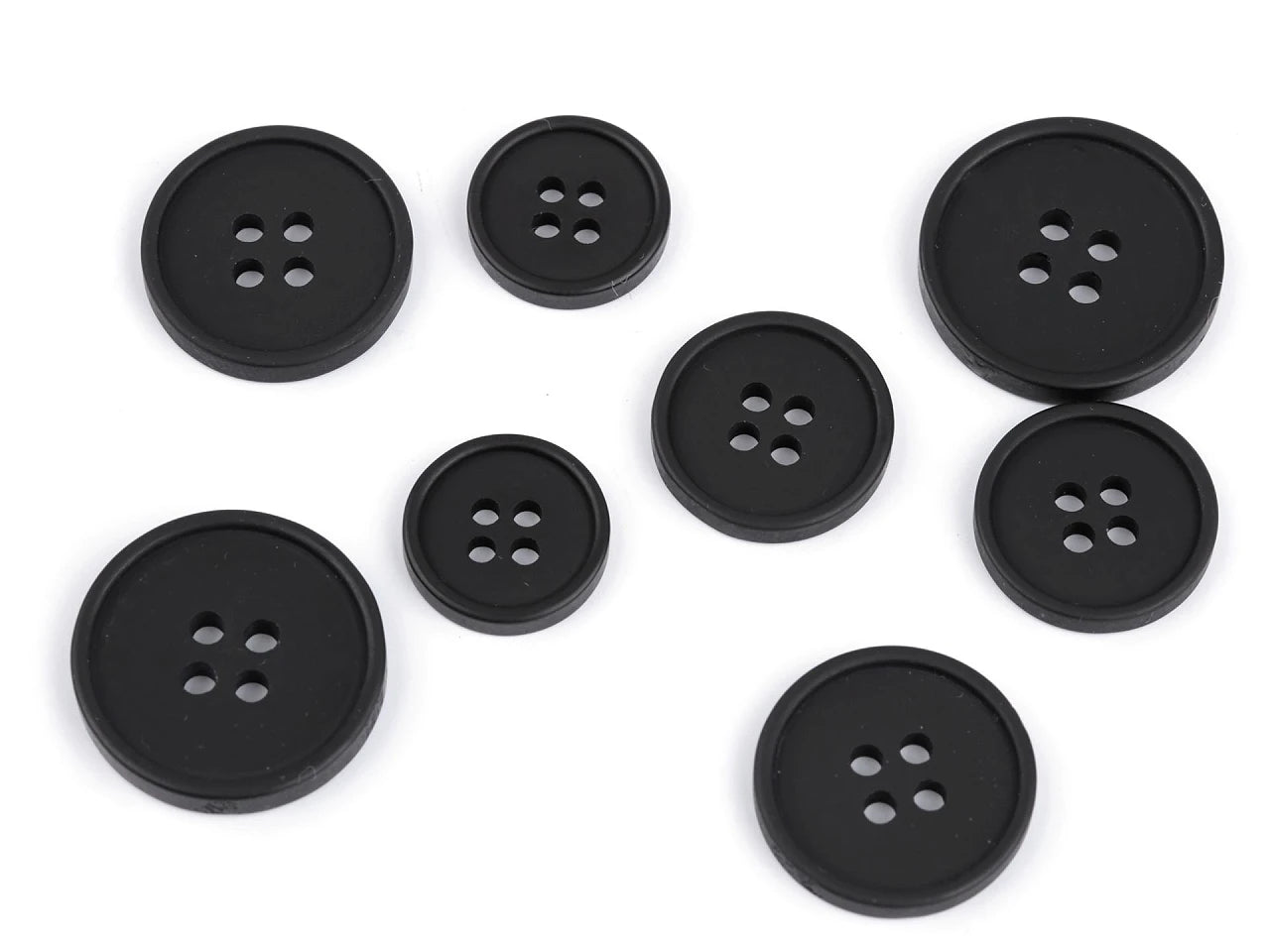 Boutons en plastique 22 mm | brun foncé