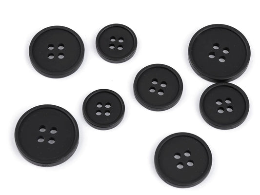 Plastic buttons 22 mm| dark brown