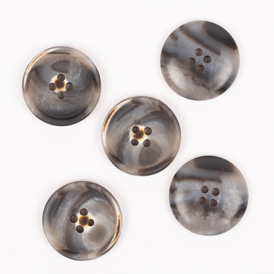 Image of plastic buttons 23 mm - grey – available at Šarlotes audumi