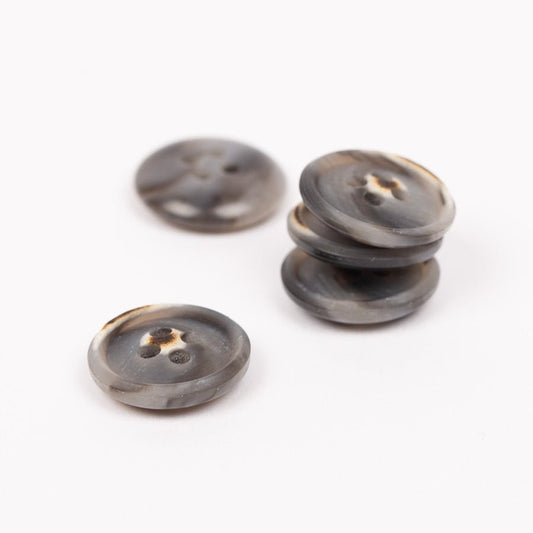 Image of plastic buttons 23 mm - grey – available at Charlotte's Fabrics