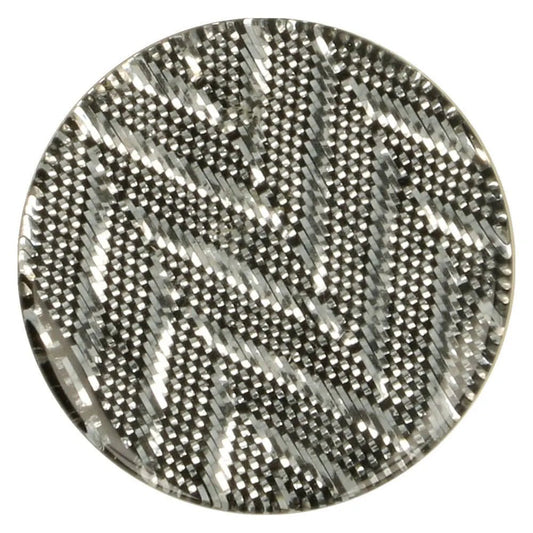 Plastic buttons 25 mm - silver zigzag pattern
