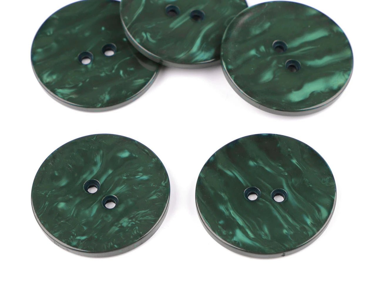 Boutons en plastique 35 mm - vert foncé