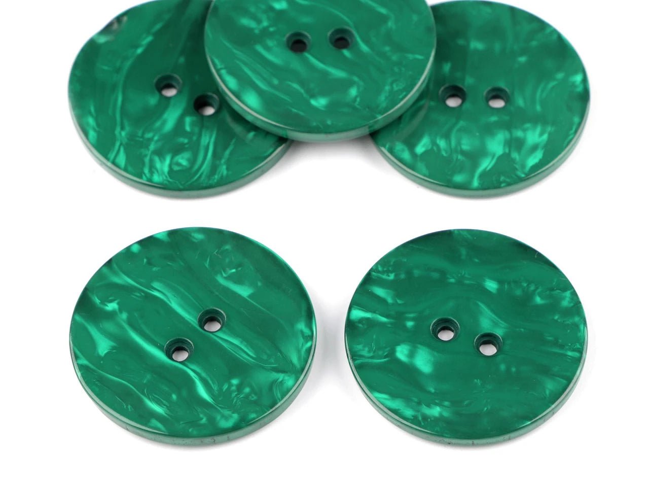Plastic buttons 35 mm - green