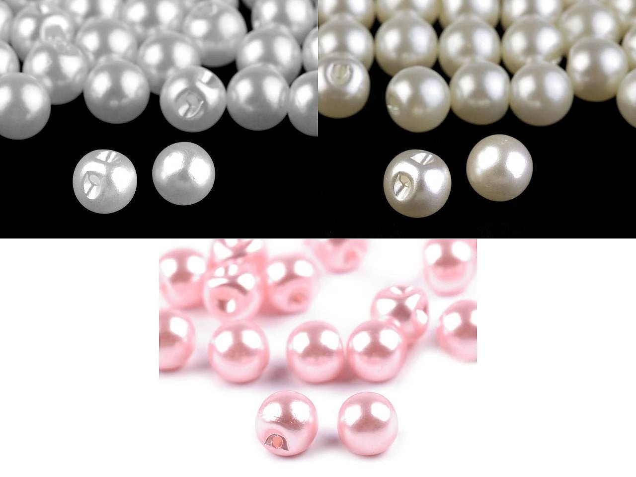 Image of plastic buttons, bead Ø8 mm | various shades – available at Šarlotes audumi