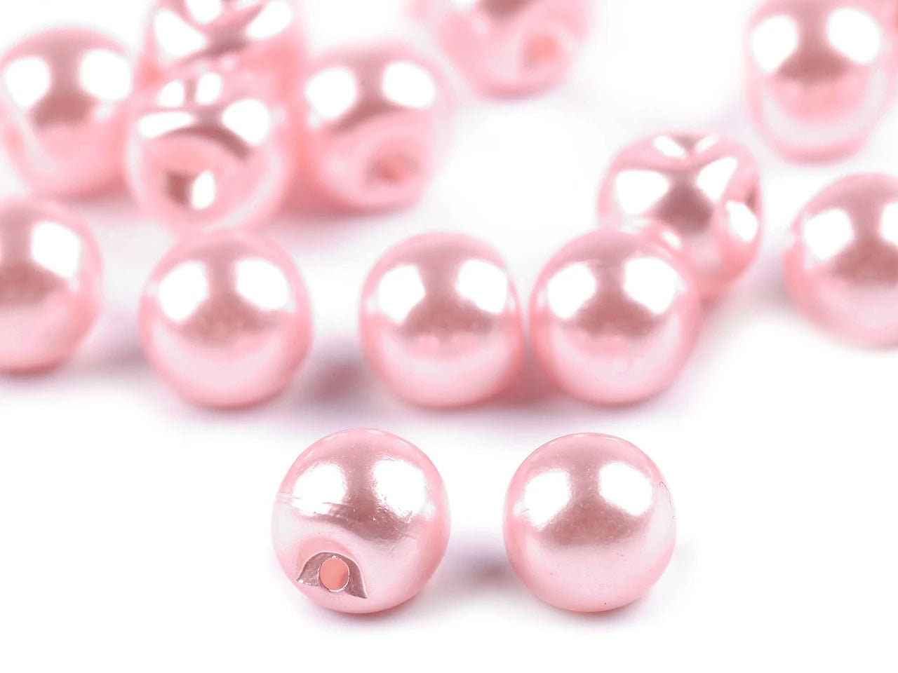 Image of plastic buttons, bead Ø8 mm | assorted shades – available at Šarlotes audumi