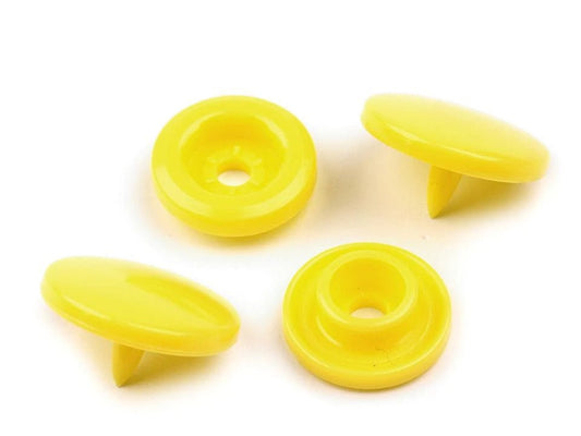 Attēls ar Plastmasas spiedpogas Ø11 mm 50 gab - dzeltenas – pieejams Šarlotes audumi