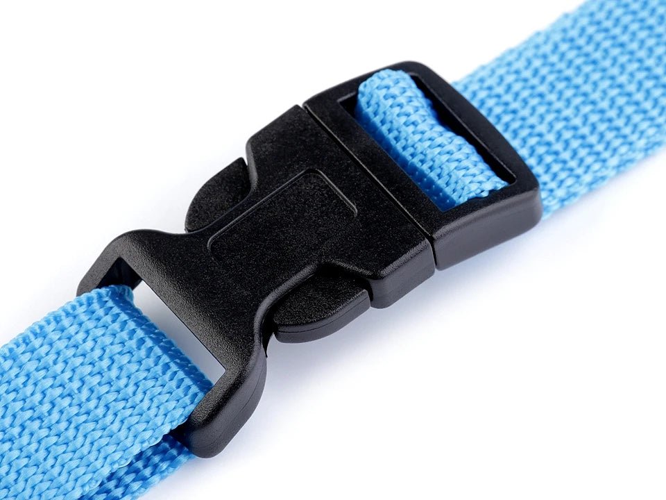 Plastic buckle - curved 20 mm - black (pack of 5 pcs)