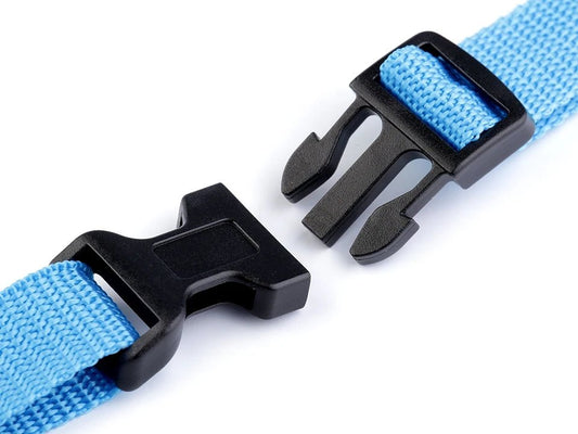 Plastic buckle - curved 20 mm - black (pack of 5 pcs)