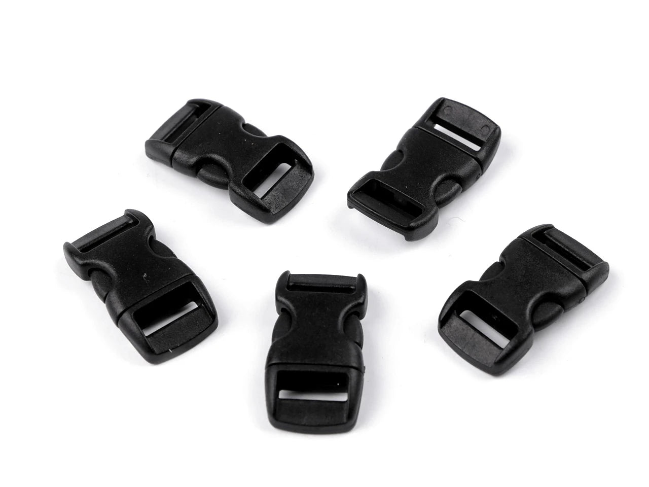 Boucle en plastique - connecteur 10 mm - noir (lot de 10 pièces)