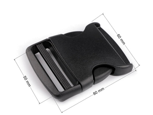 Image with plastic side release buckle, 50 mm – available at Šarlotes audumi