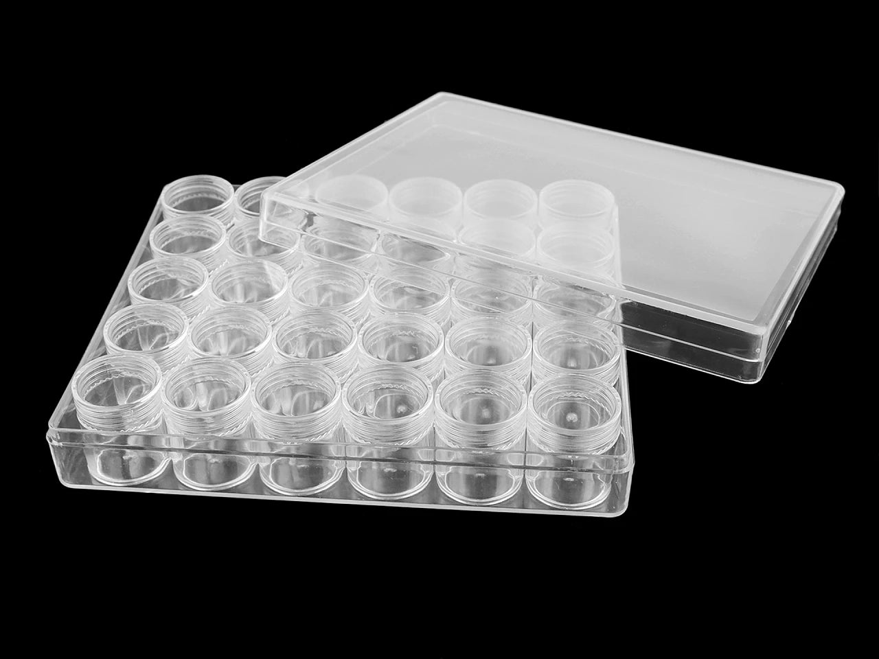 Boîte de rangement en plastique avec 30 contenants vissables