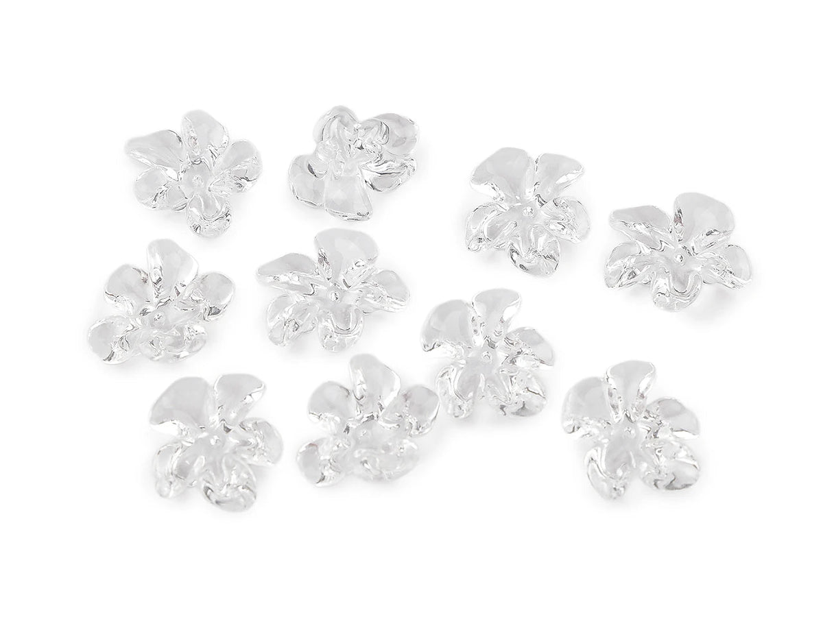 Image de perles florales en plastique Ø25 mm – disponible en ligne Šarlotes audumi