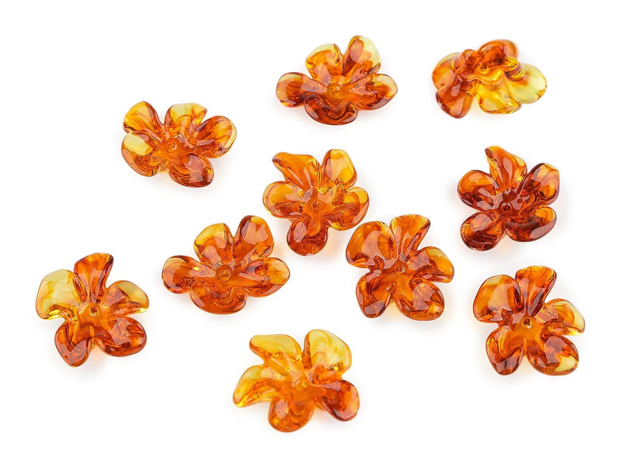 Image de perles florales en plastique Ø25 mm – disponible en ligne Šarlotes audumi