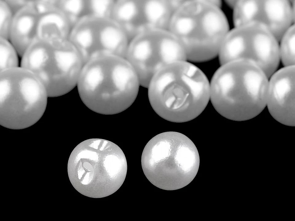 Poga pērlīte 9 mm| balta vai silti balta