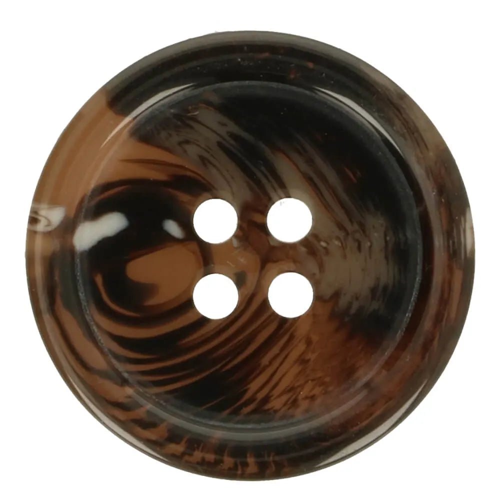 Boutons à quatre trous pour veste de costume, brun foncé, disponibles en ligne chez Šarlotes audumi