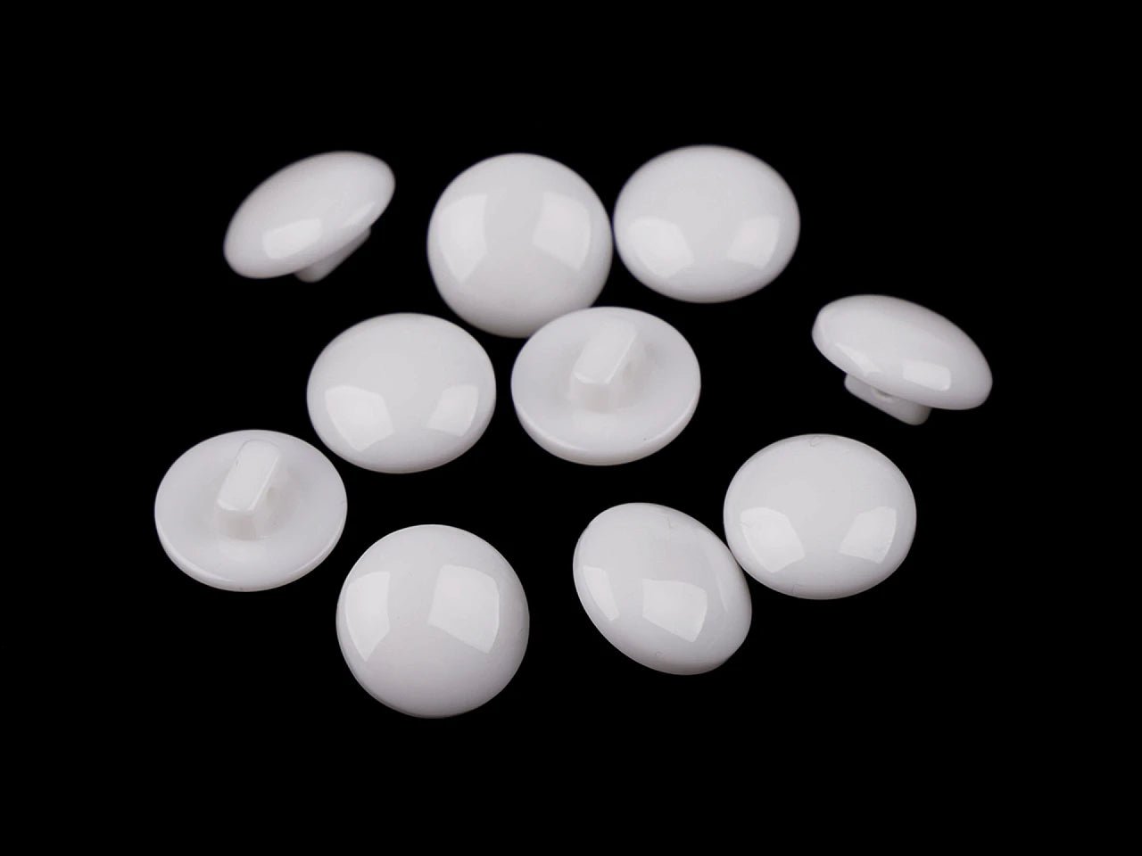 Boutons à queue 12.5 mm - blancs