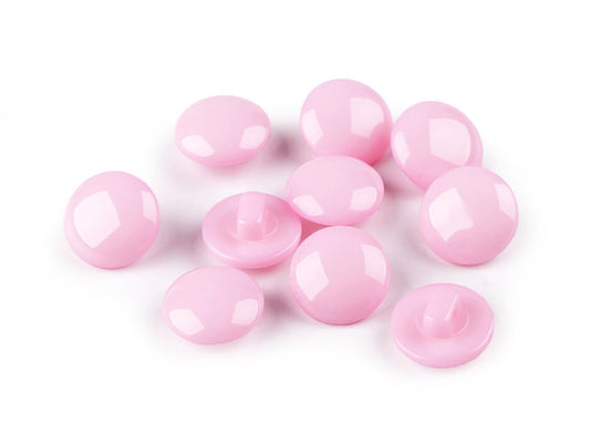buttons on a shank 12.5 mm - soft pink