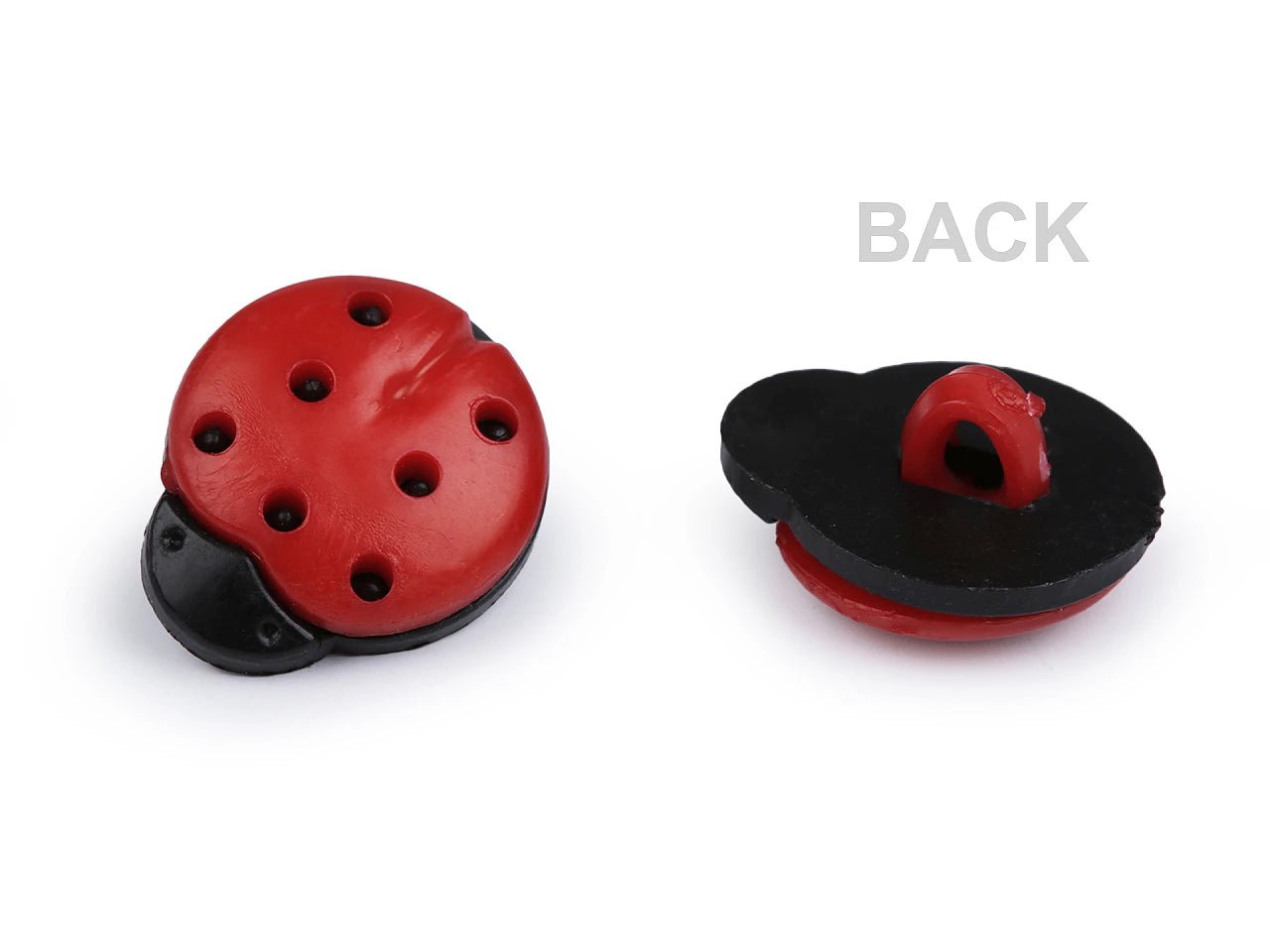 Boutons sur tige 15 mm - coccinelles
