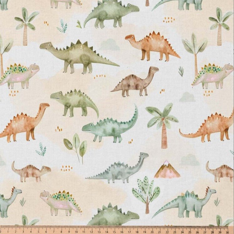 Image of premium 100% cotton fabric - Dino 115 g/m² – available at Šarlotes audumi