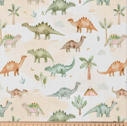 Image of premium 100% cotton fabric - Dino 115 g/m² – available at Šarlotes audumi