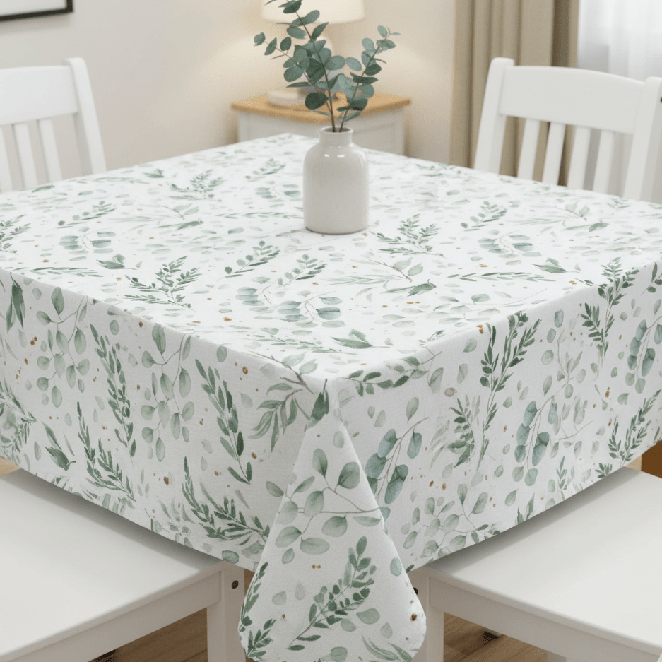 Image du tissu Premium 100 % coton - feuilles d’eucalyptus 115 g/m² – disponible chez Šarlotes audumi