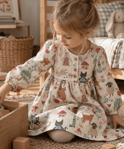 Image avec tissu Premium 100 % coton à points de croix – disponible en ligne chez Šarlotes audumi