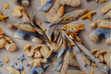 Premium 100 % coton - tissu doux pour peluches 110 g/m²