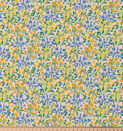 Tissu Premium 100 % coton - délicate prairie fleurie 115 g/m² – disponible chez Šarlotes audumi
