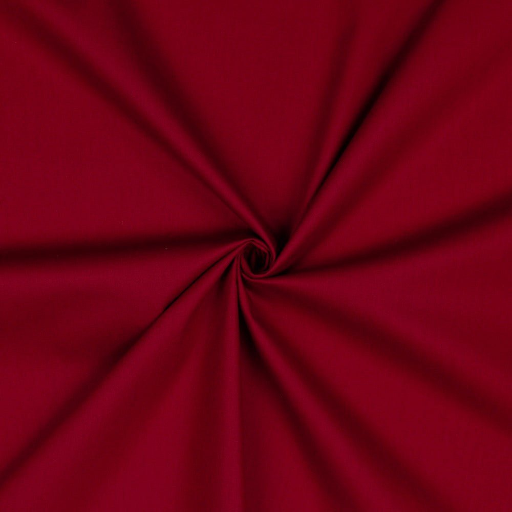 Premium 100% cotton fabric - dark red 130 g/m²