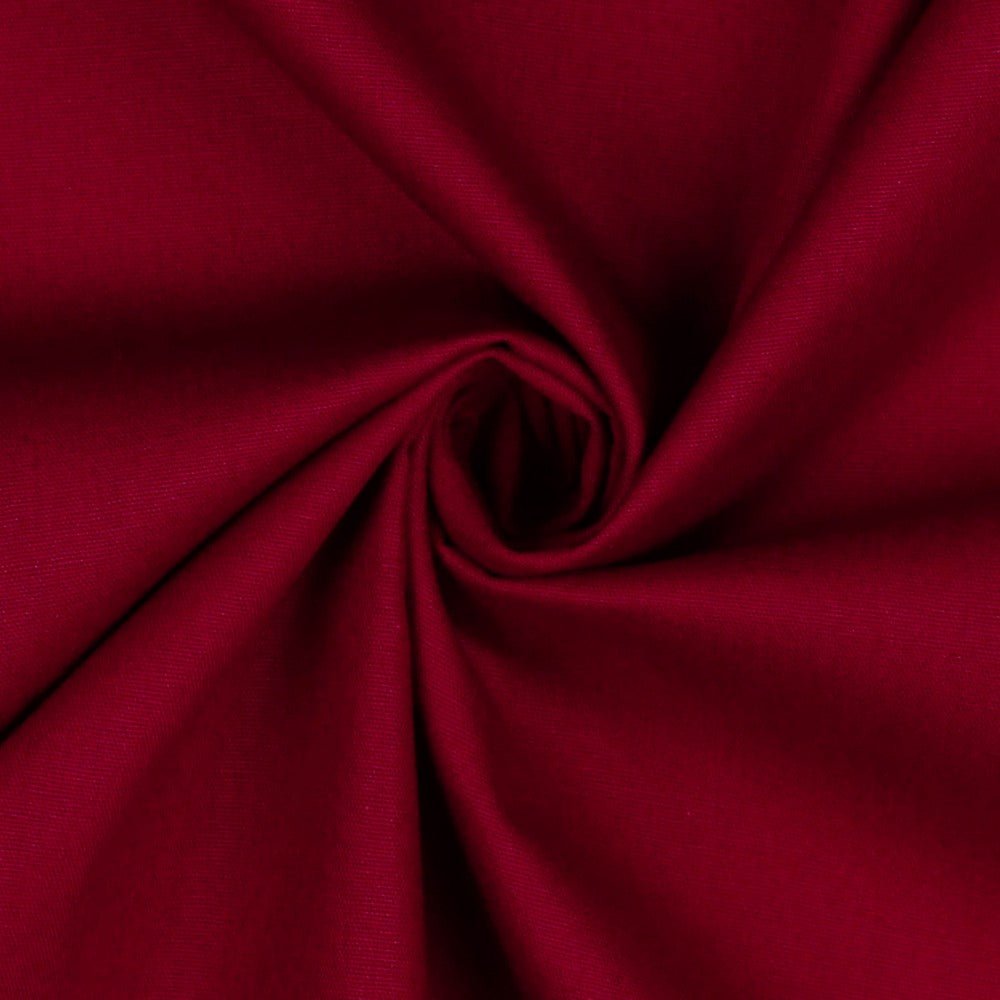 Premium 100% cotton fabric - dark red 130 g/m²