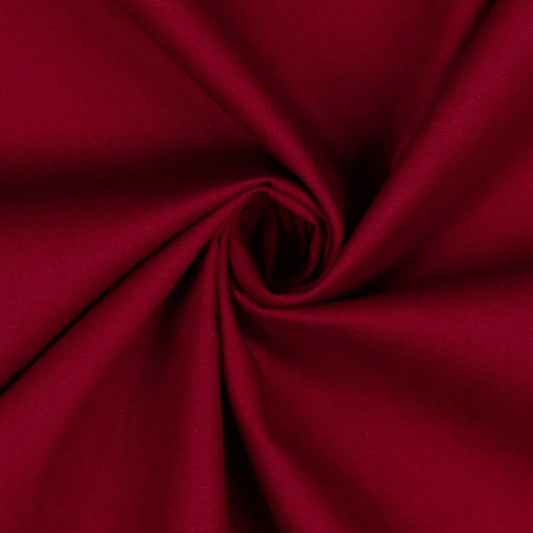 Tissu premium 100 % coton - rouge foncé 130 g/m²