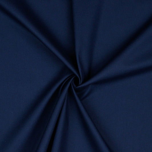 Tissu premium 100 % coton - bleu foncé 125 g/m²