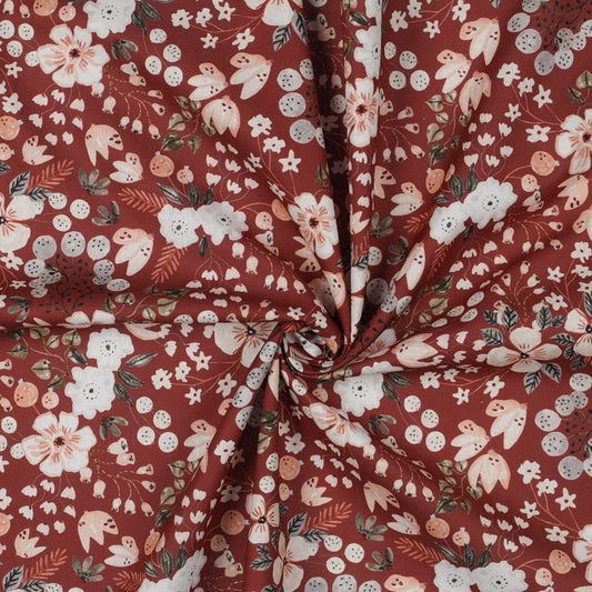 Premium 100% cotton fabric - little flowers 110 g/m²