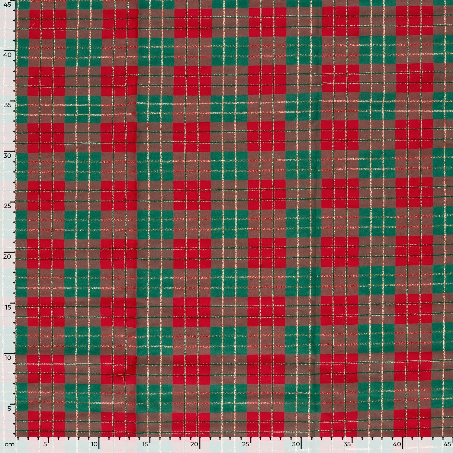 Tissu Premium 100 % coton à carreaux de Noël – disponible en ligne chez Charlotte Fabrics