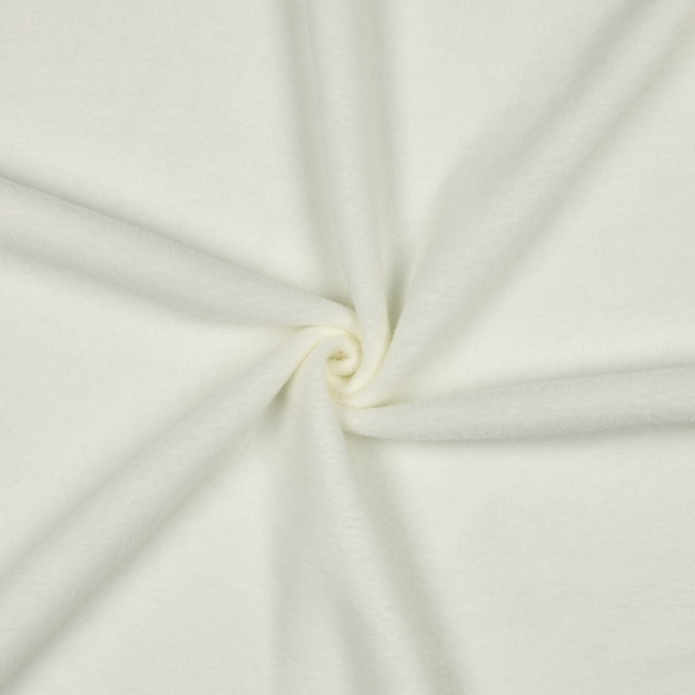 Tissu polaire anti-boulochage premium, blanc lait 240 g/m²