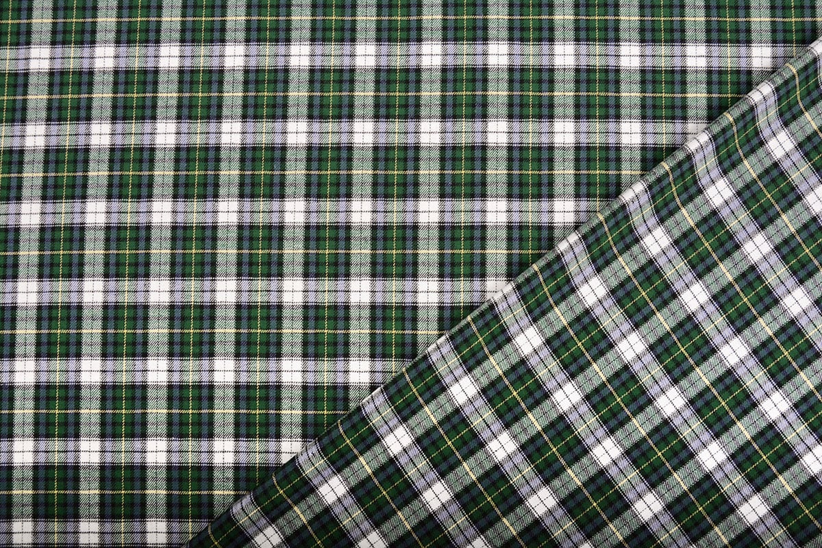 Flanelle Premium - à carreaux verts 120 g/m²
