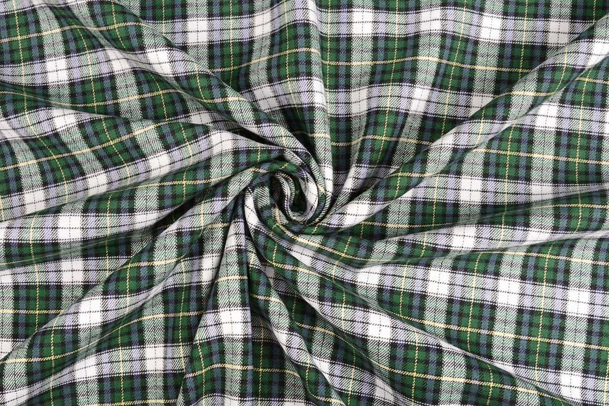Flanelle premium - à carreaux verts 120 g/m²