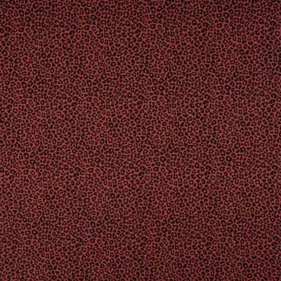 Image of premium cotton fabric, poplin, dark red leopard print – available online at Šarlotes audumi
