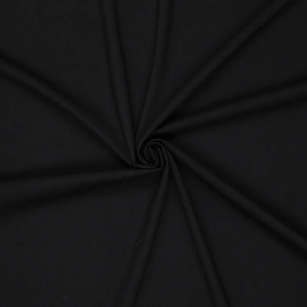 Image du tissu en laine mérinos premium – noir – disponible en ligne chez Šarlotes audumi