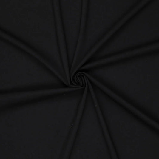 Image du tissu en laine mérinos premium – noir – disponible en ligne chez Šarlotes audumi