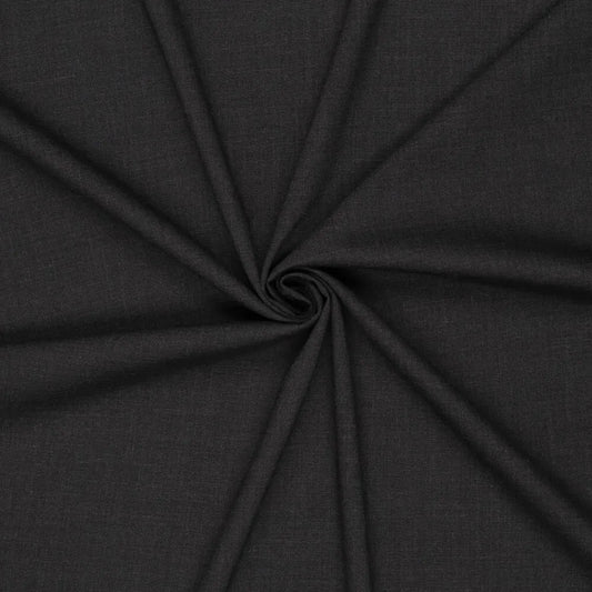 Image du tissu en laine mérinos premium – gris foncé – disponible en ligne chez Šarlotes audumi