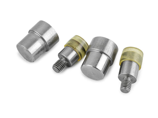 Image avec embout de presse pour boutons-pression métalliques double face (tissus épais) Ø15 mm – disponible chez Šarlotes audumi