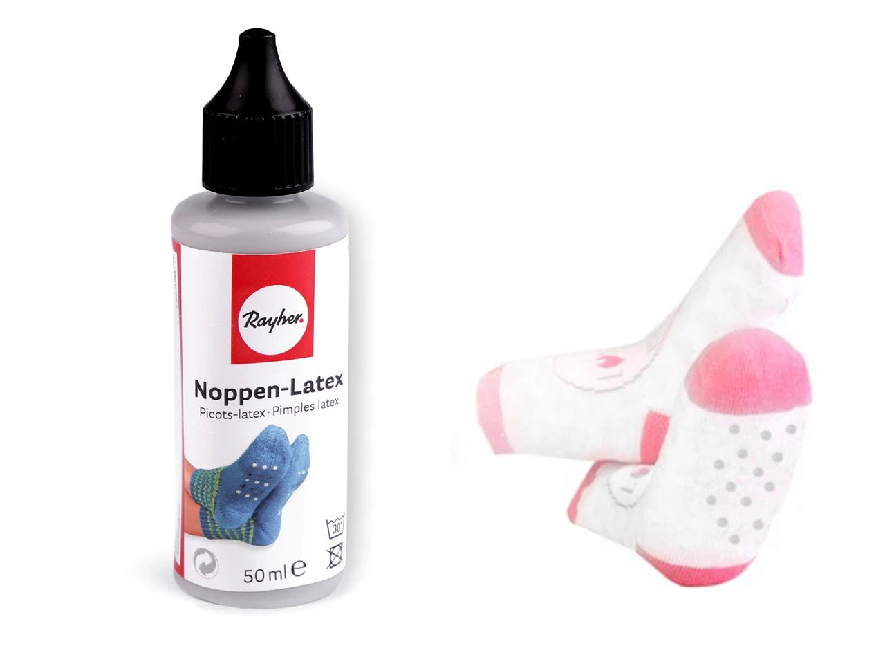 Peinture antidérapante en caoutchouc (grise) pour tricots, chaussettes – 50 ml