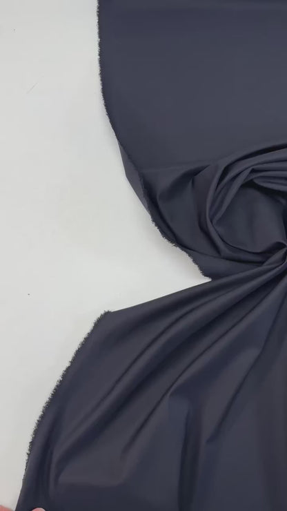 Italian wool twill fabric for dresses and blouses - purple-black 175 g/m²