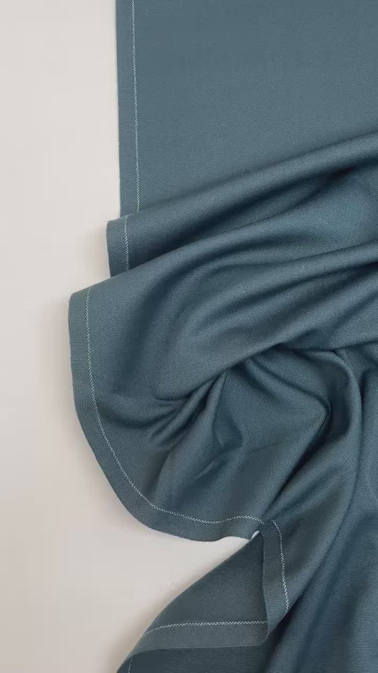 Tissu en laine bleu-vert 470 g/m²