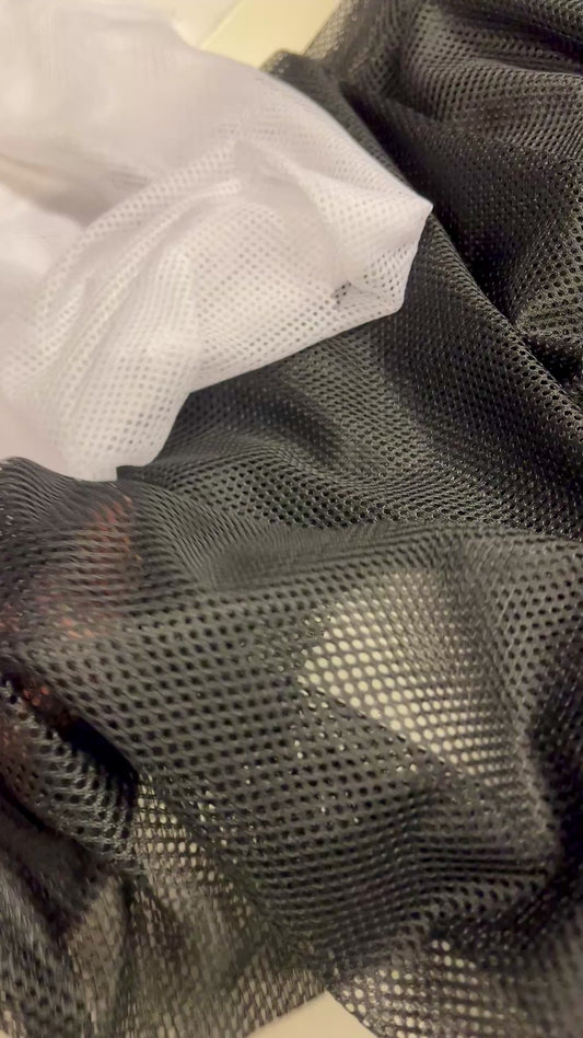 Tissu en maille | filet noir 60 g/m²
