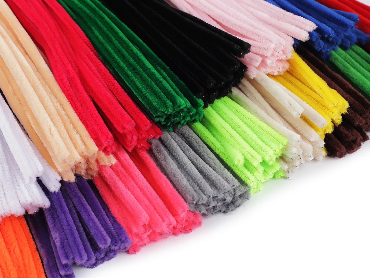 Fil chenille | Ø6 mm (30 cm) |20 pcs|couleurs assorties