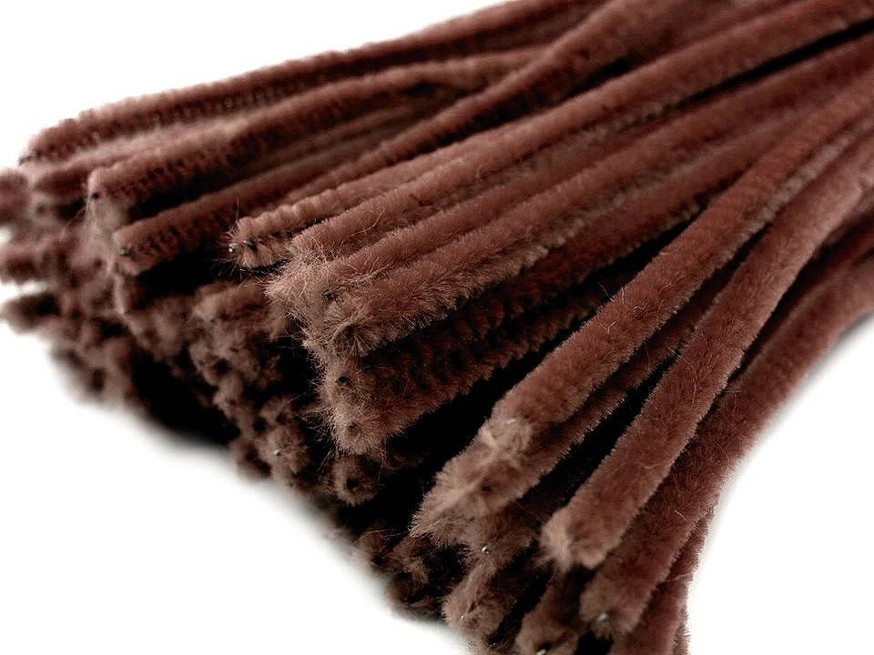 Fil chenille | Ø6 mm (30 cm) |20 pièces|différentes nuances
